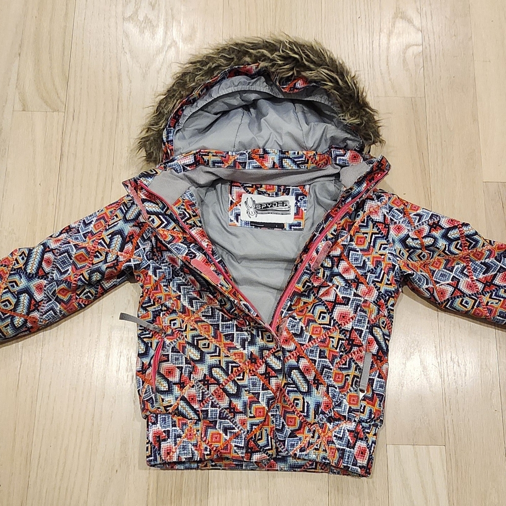 Girls' Spyder Ski/snow Jacket with Fur Hood